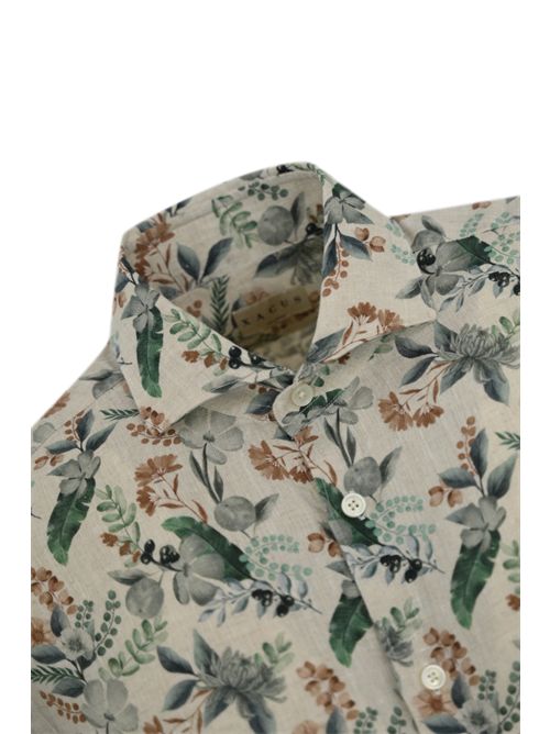 Camicia in lino con stampa floreale Xacus | 81512 722ML001
